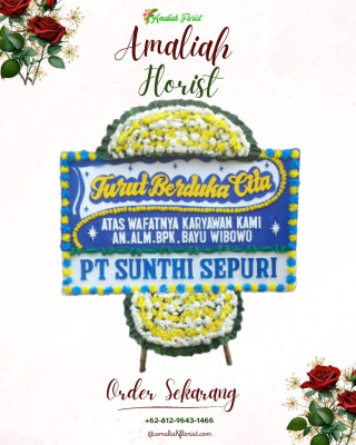 Papan Bunga Duka di Renteng