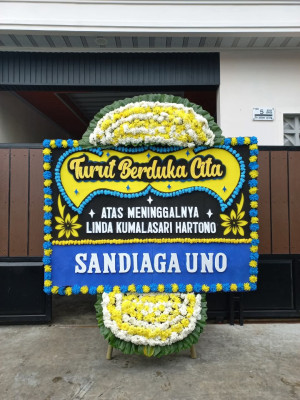 Papan Bunga Duka di Renteng